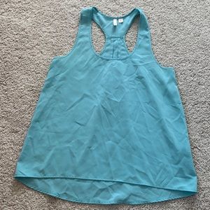 Frenchi satin teal tank